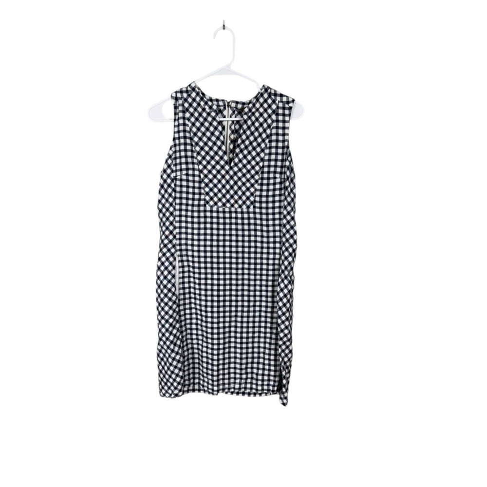 Tommy Bahama 100% Linen Gingham Shift Dress XS Checkered Euro Summer Coastal - Picture 3 of 7